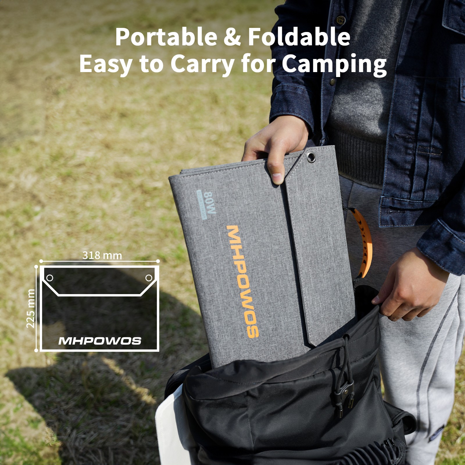 80W Solar Panel Foldable solar usb charger for BLUETTI Elite 30 V2 Backup Power