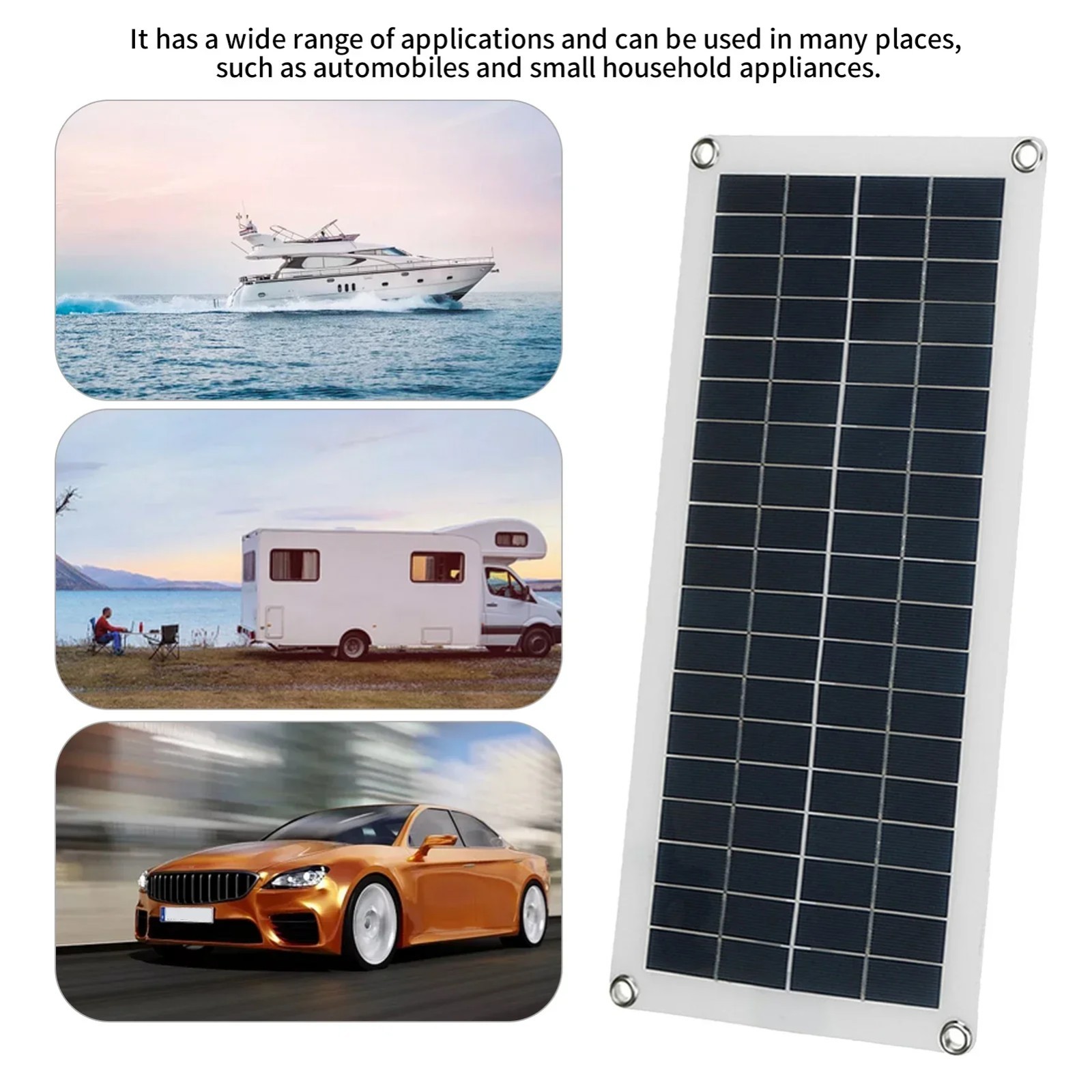 Solar Panel 12V Solar Cell Controller for Phone RV Car Outdoor Battery Supply