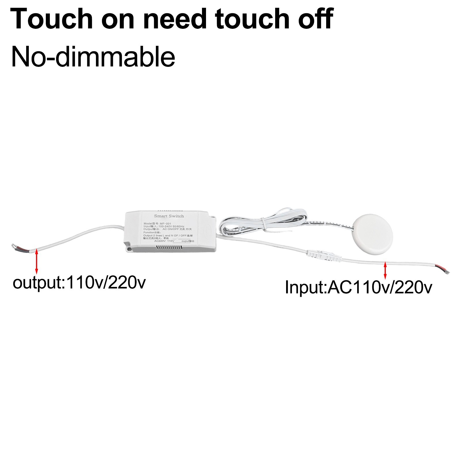 Dimmable Wood Touch Sensor Switch Compatible with 110V and 220V Systems