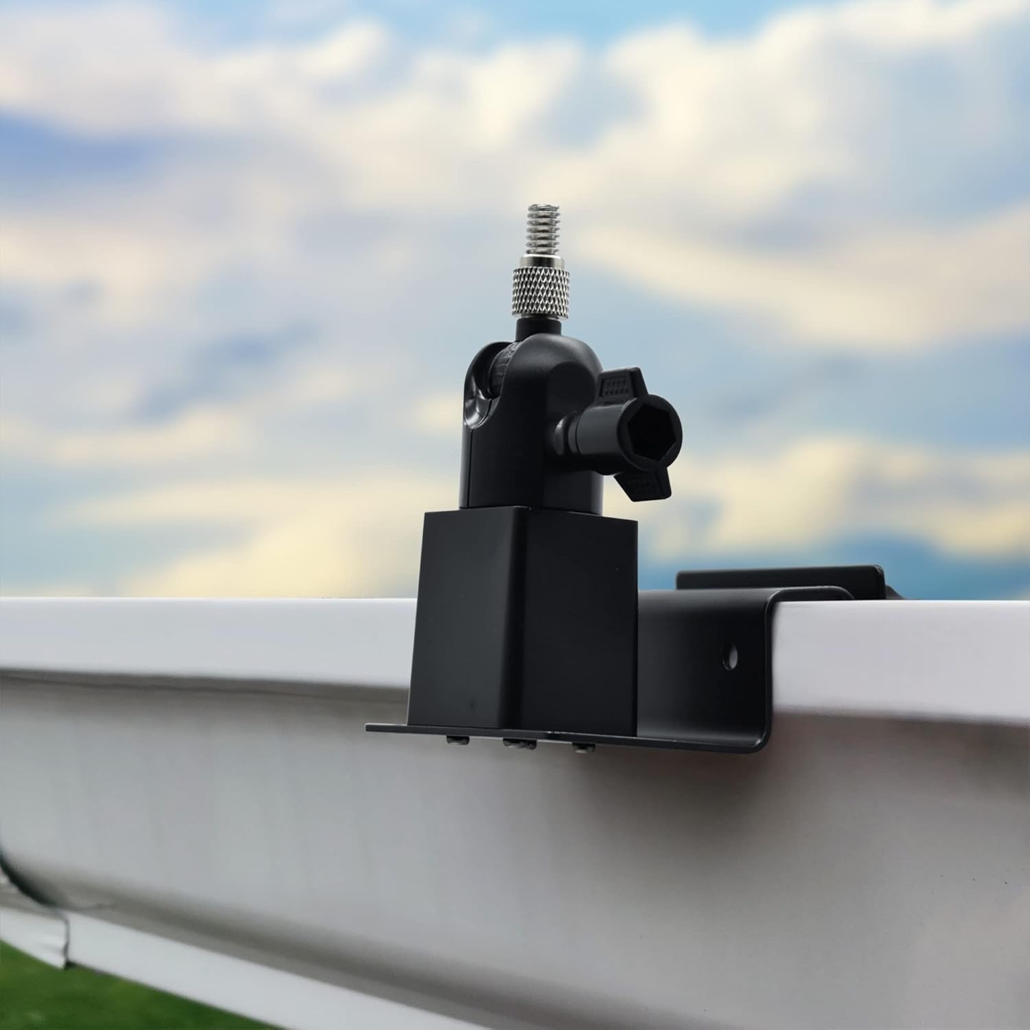Gutter Mount Solar Panel Holder for Ring, Wyze, Eufy Cameras – No Drill