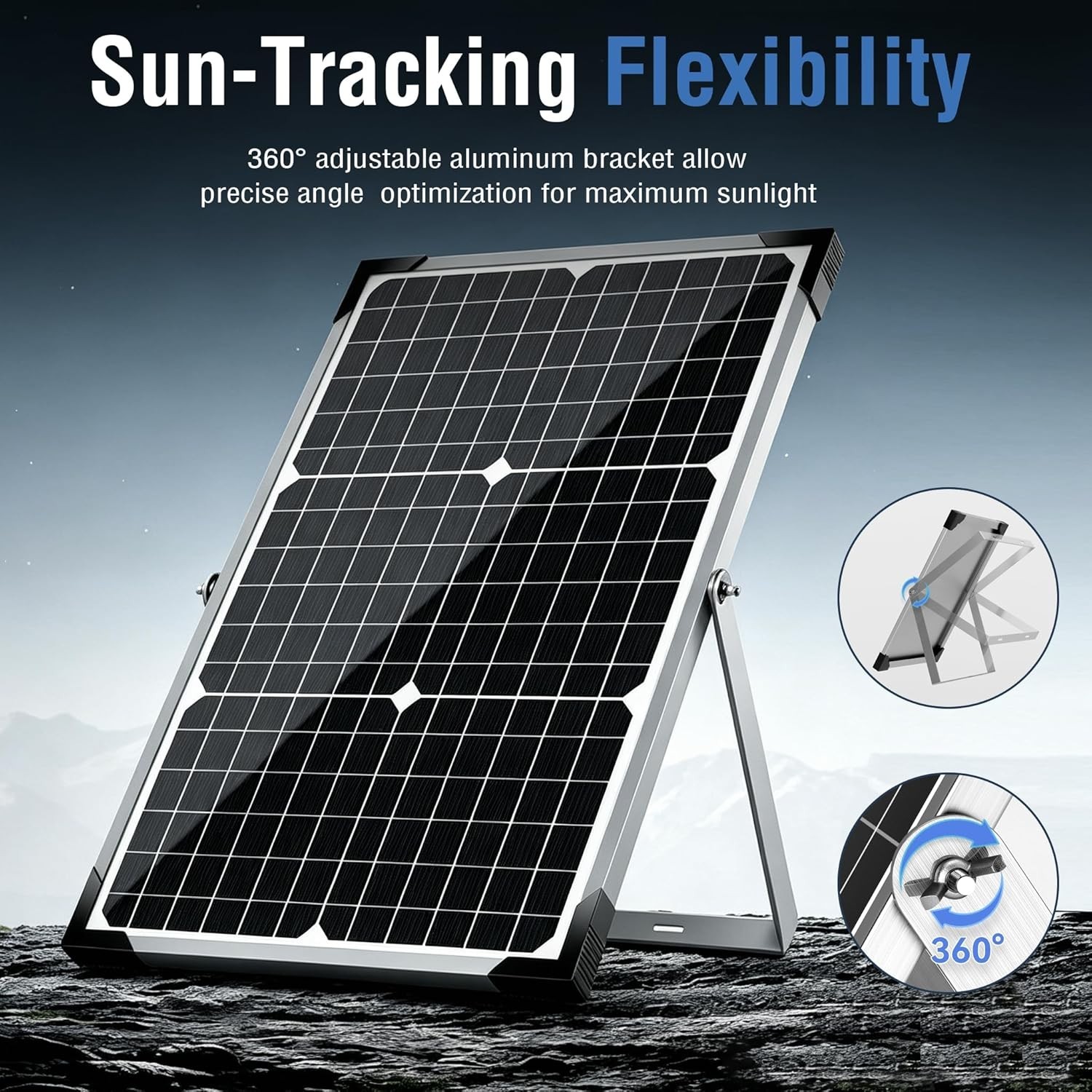 30W Solar Battery Charger – 12V Solar Panel Kit with 10A Smart Charge Control…