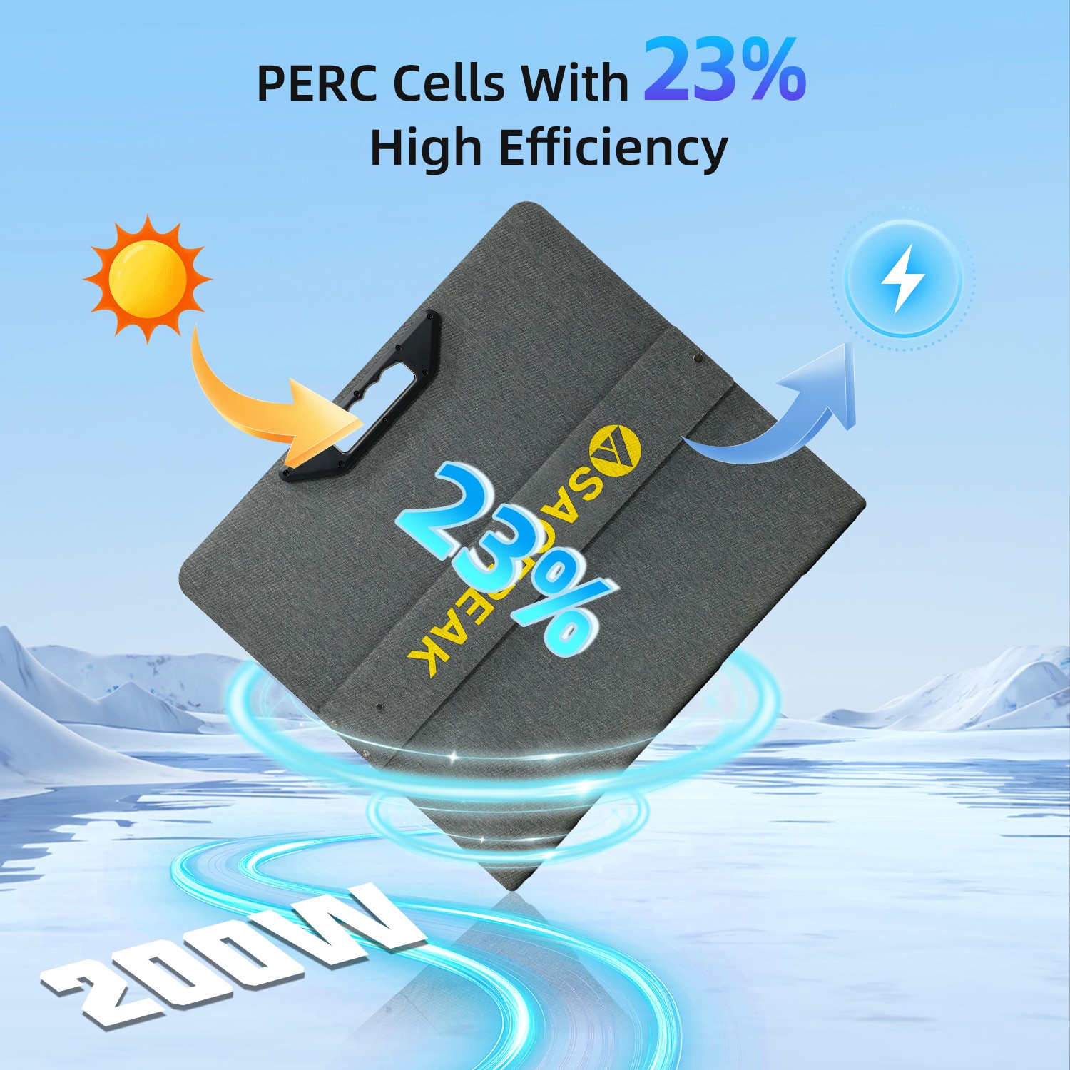 200W Portable Solar Panel ETFE Foldable Solar Charger for Power Station Charging