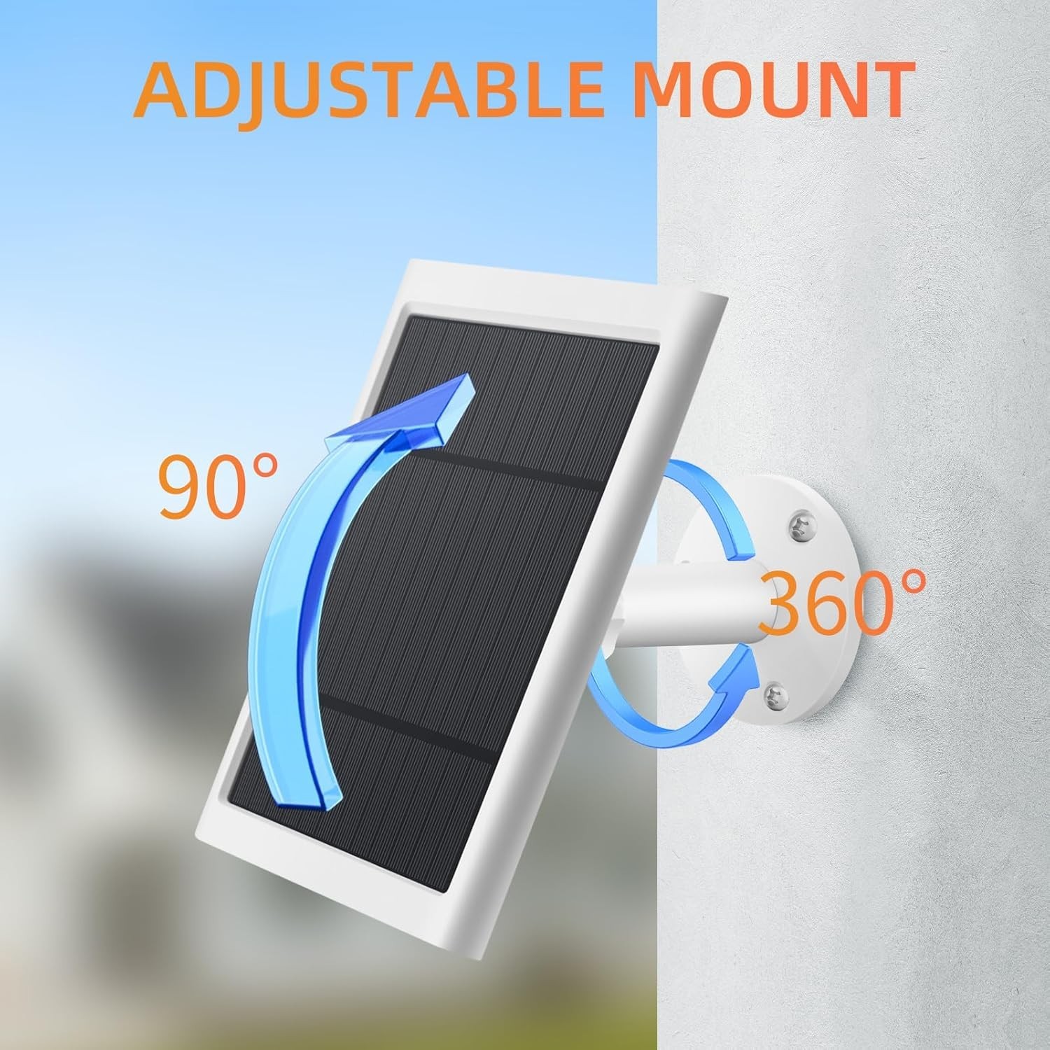 Reliable 4W Solar Panel for Ring Stick Up & Spotlight Cams – 360° Mount Included