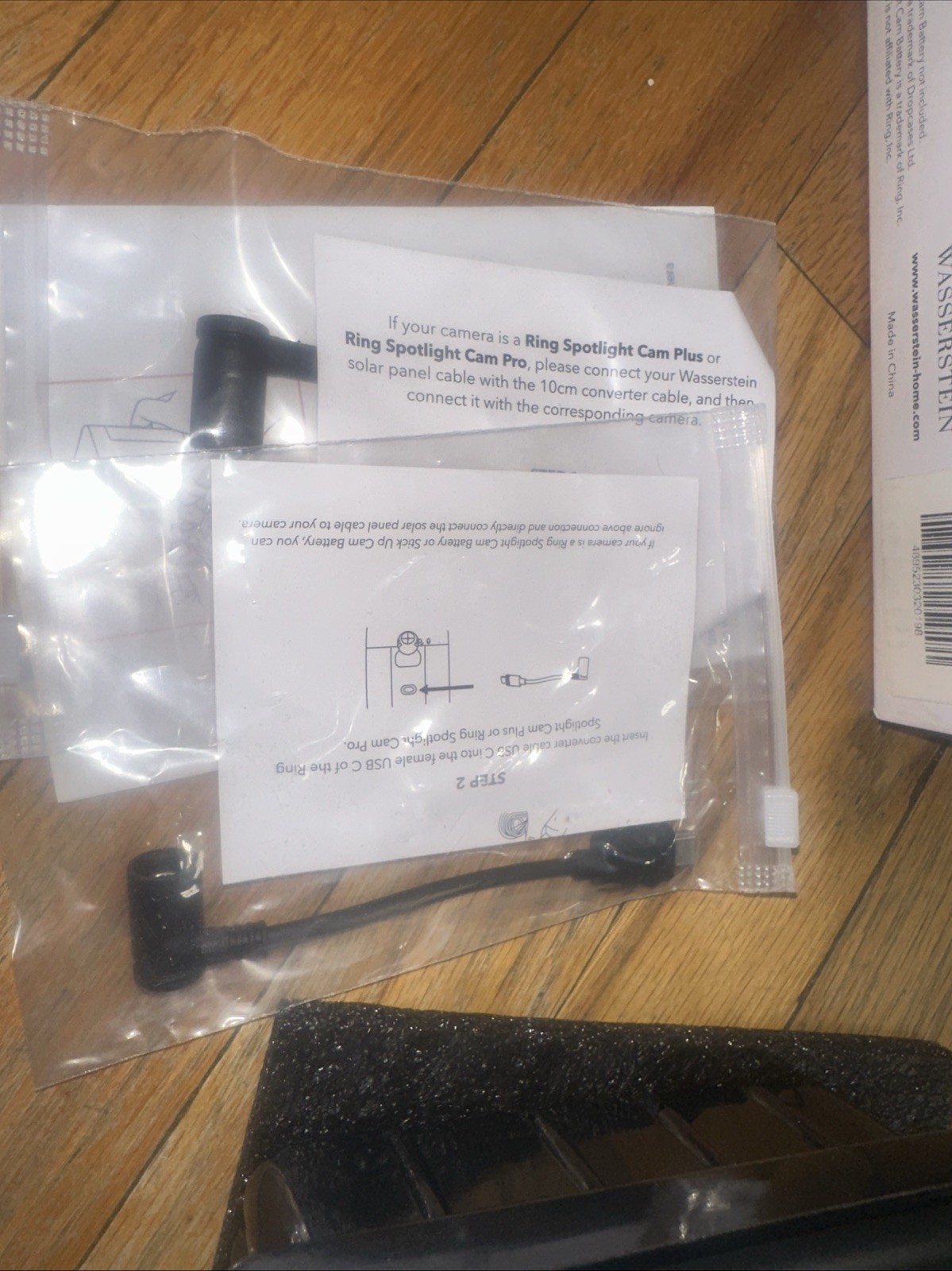 Wasserstein Solar Panel Compatible with Ring Spotlight Cam Battery- Black 2 Pack