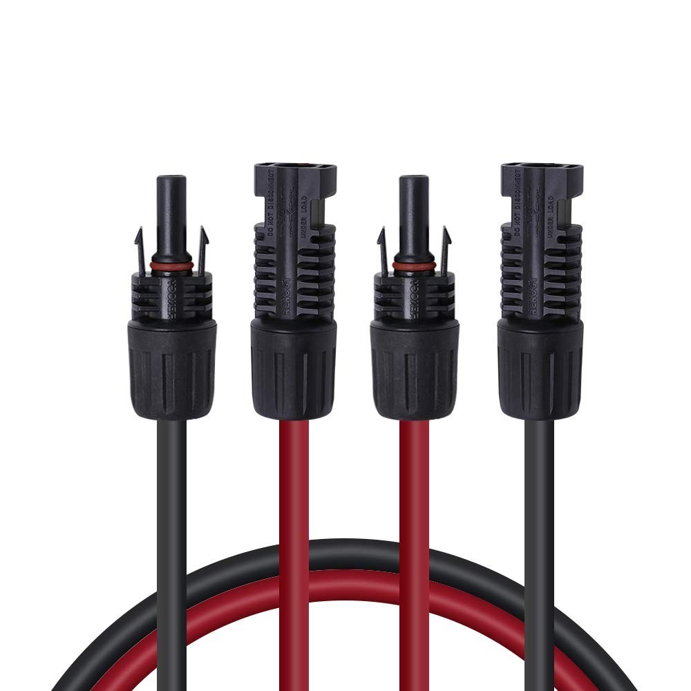Renogy 20FT 12AWG Solar Panel Extension Cable with Female and Male Connectors