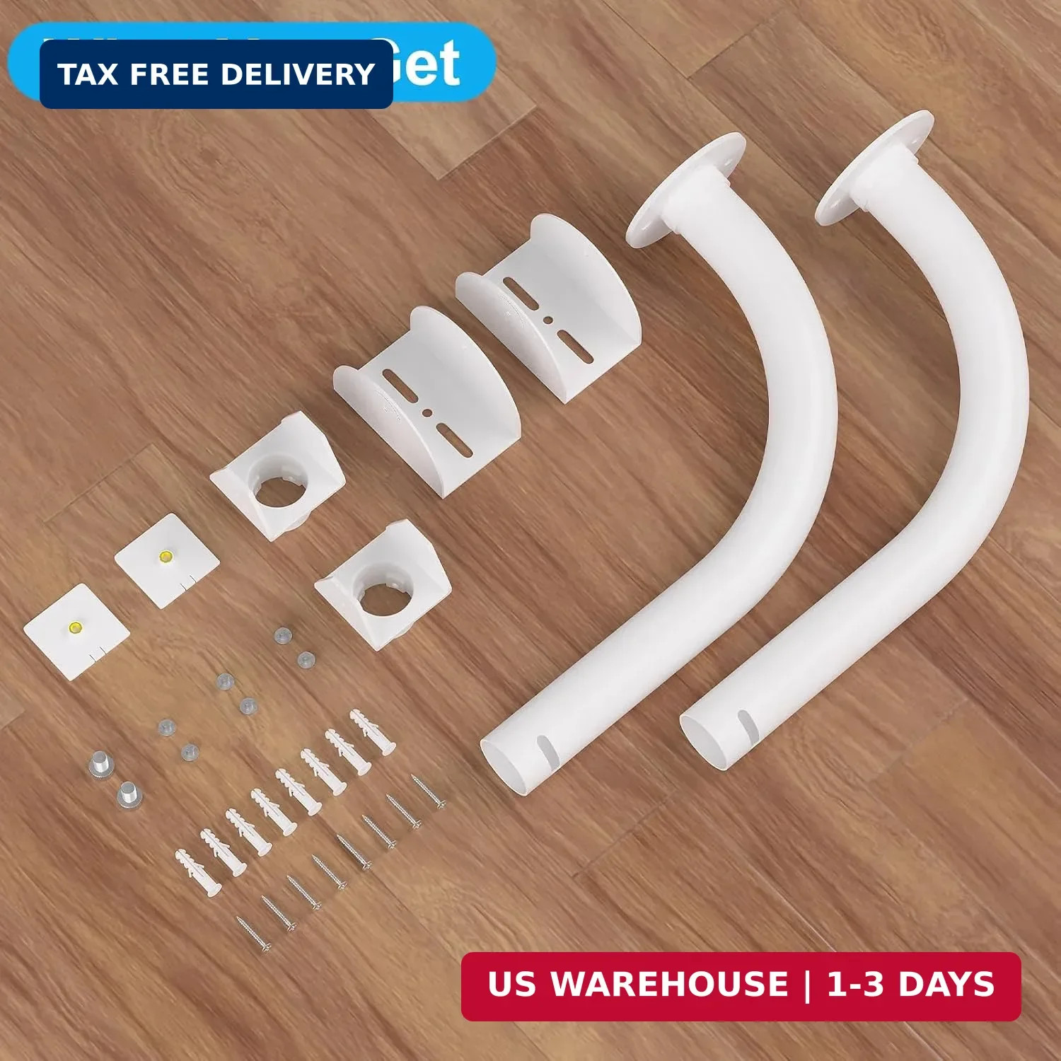 Universal 2 Pack Solar Panel Wall Mount Bracket – 30cm L-Shape Mount with Adjust