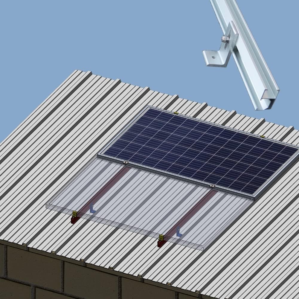 Weather-Resistant Solar Panel Mounting Kit for Tin Roofs–//