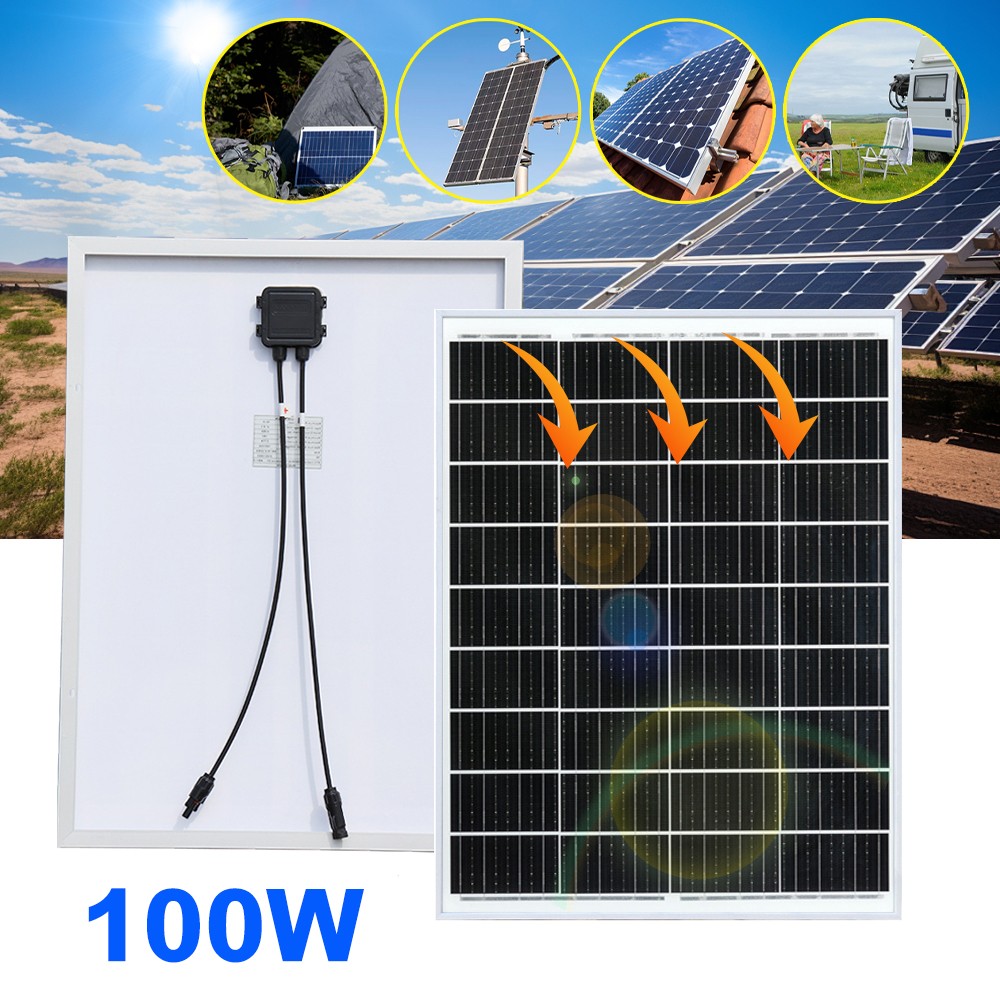 400W 200W 100W Watt Mono Solar Panel 12V Battery Charger Home Boat RV Off Grid