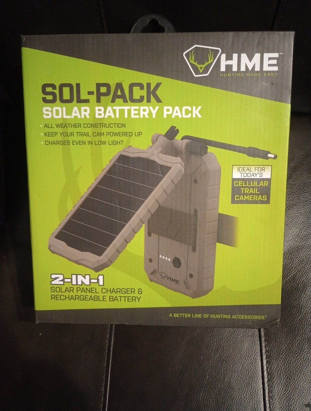 HME SOL-PACK SOLAR BATTERY PACK – 2-IN-1 Solar Panel And Rechargeable Battery