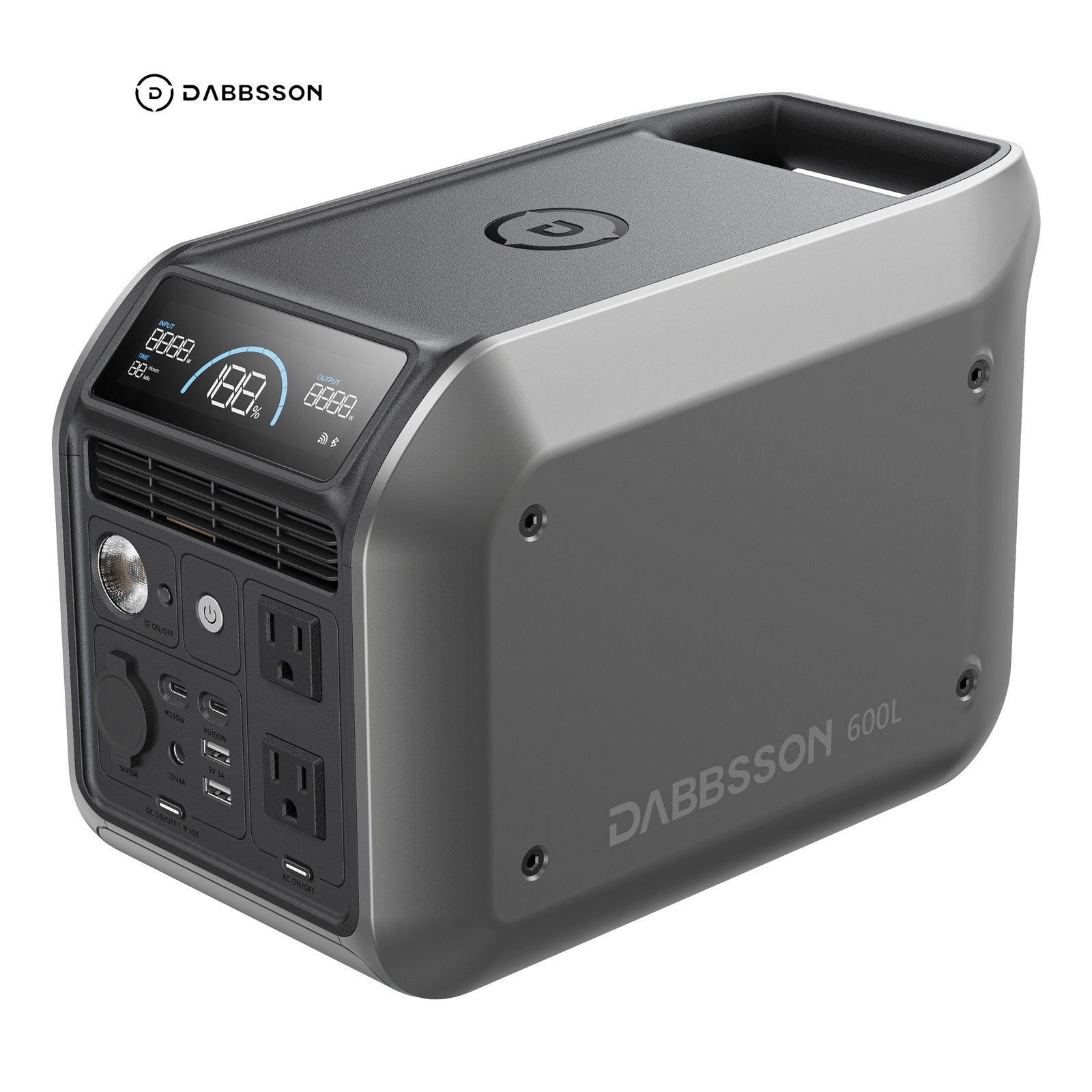 Dabbsson 768Wh 600W Portable Power Station Solar Generator for Outdoor Camping