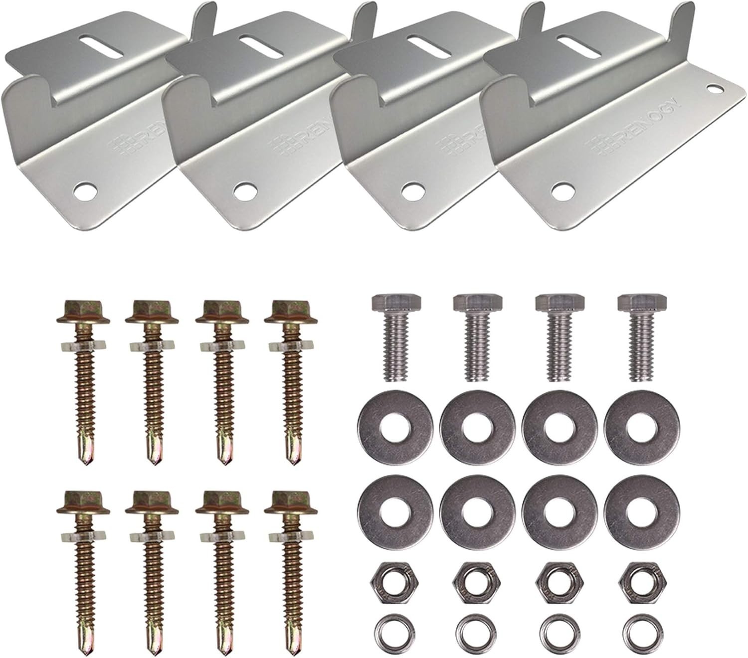 Easy Install Solar Panel Z Bracket Set for Trailers and Yachts – Gray Finish