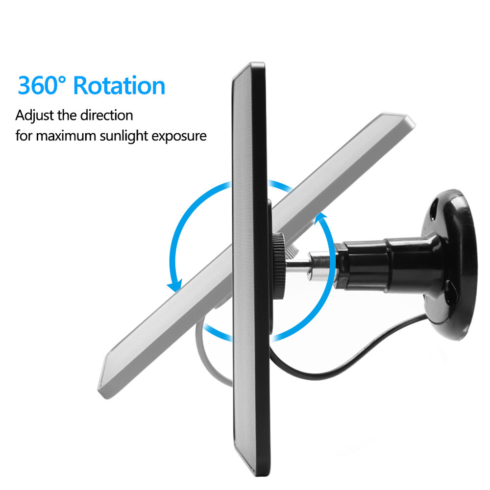 Solar Panel for Outdoor Camera Security Cam Micro USB to Type C Battery Charger