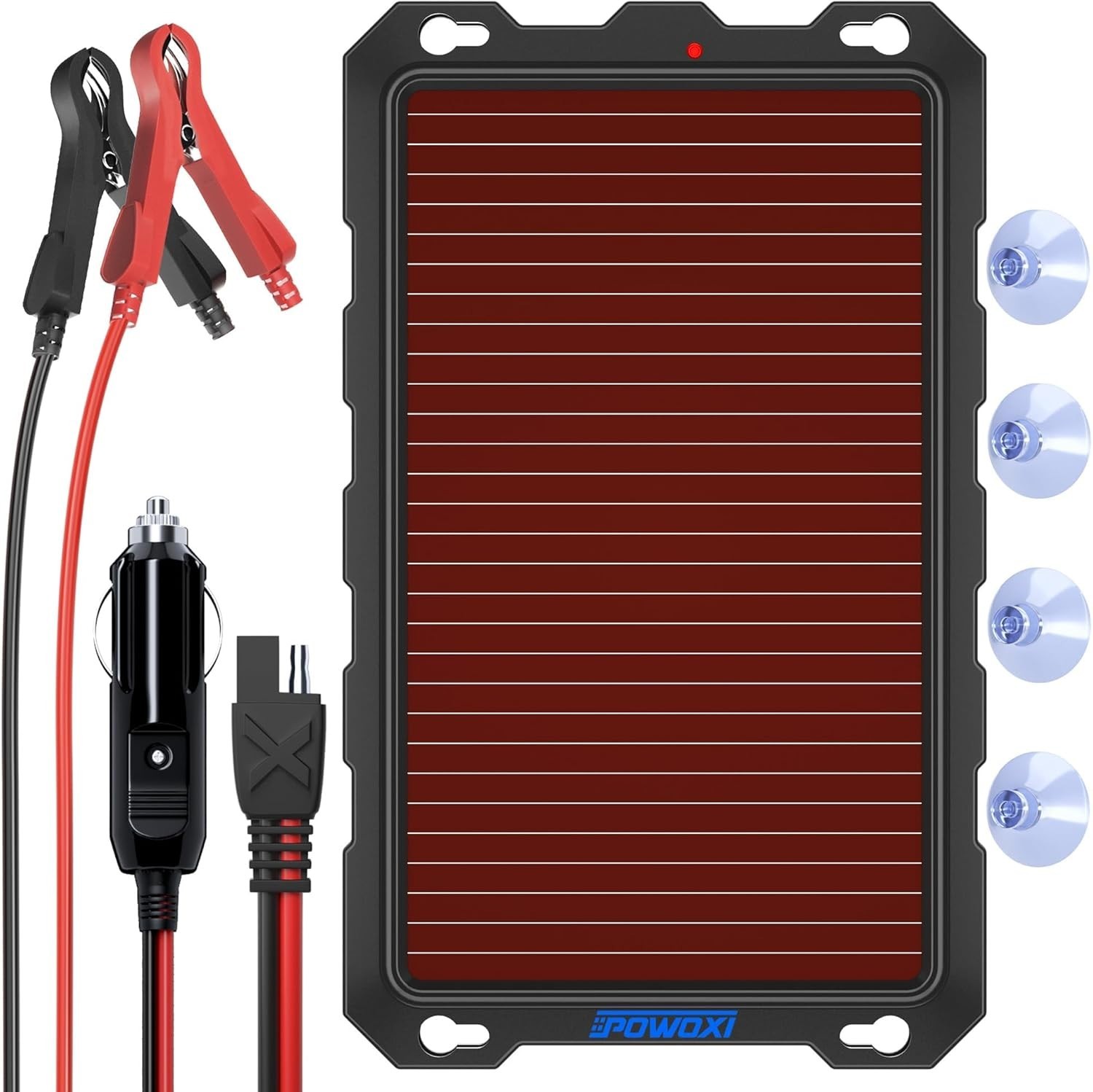 Sleek Waterproof Solar Battery Charger – Perfect for Cars, RVs & Powersports