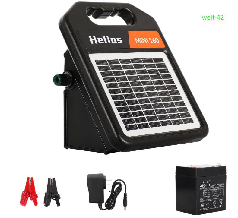 10 Mile Solar Fence Charger, 0.16J, Day/Night Mode, 24Hr Protection