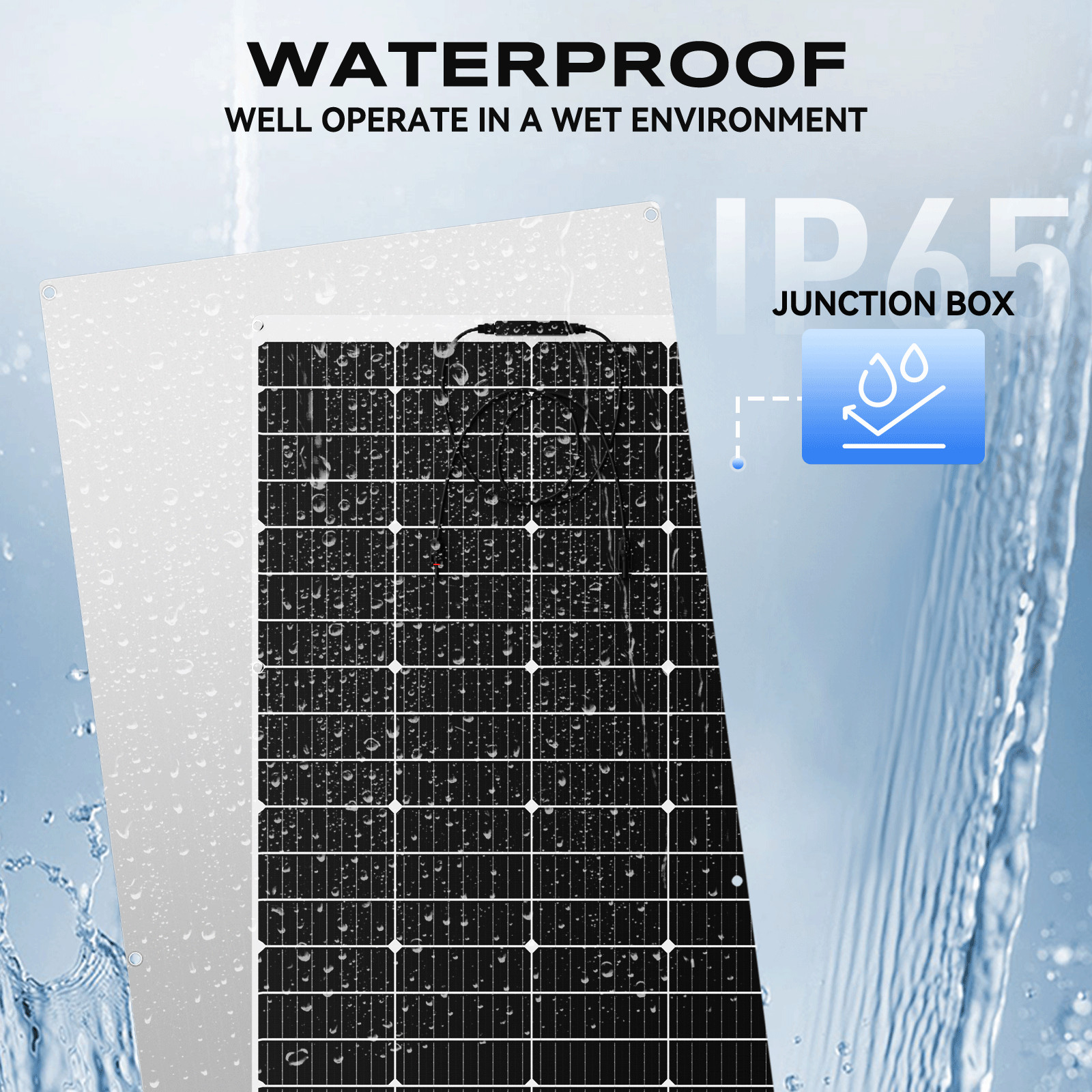 150W Flexible Solar Panel Portable PV RV Rooftop Cabin Car Boat Home Camping US