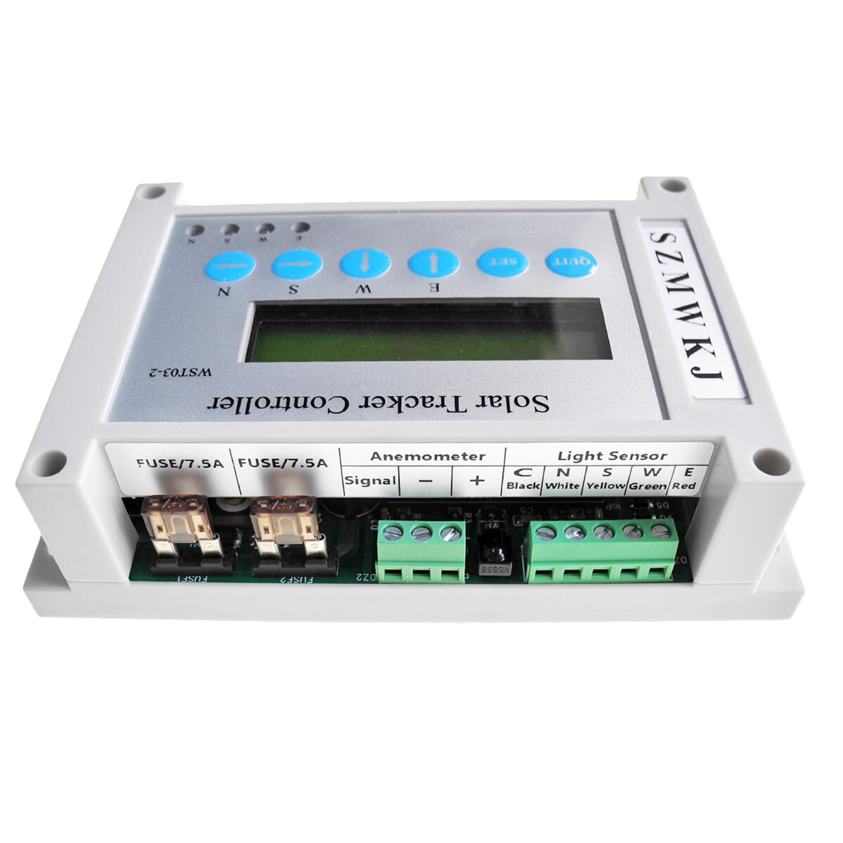 Dual Axis Solar Panel Auto Tracking LCD Tracker Controller W/ Wind Speed Sensor
