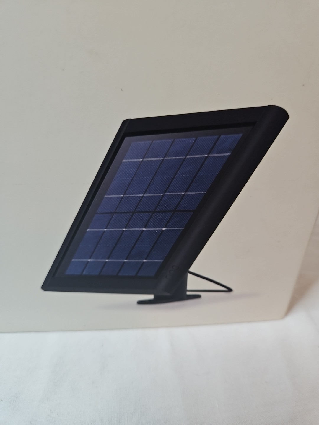 RING SOLAR PANEL Rechargeable Power Black Weather Resistant Brand New