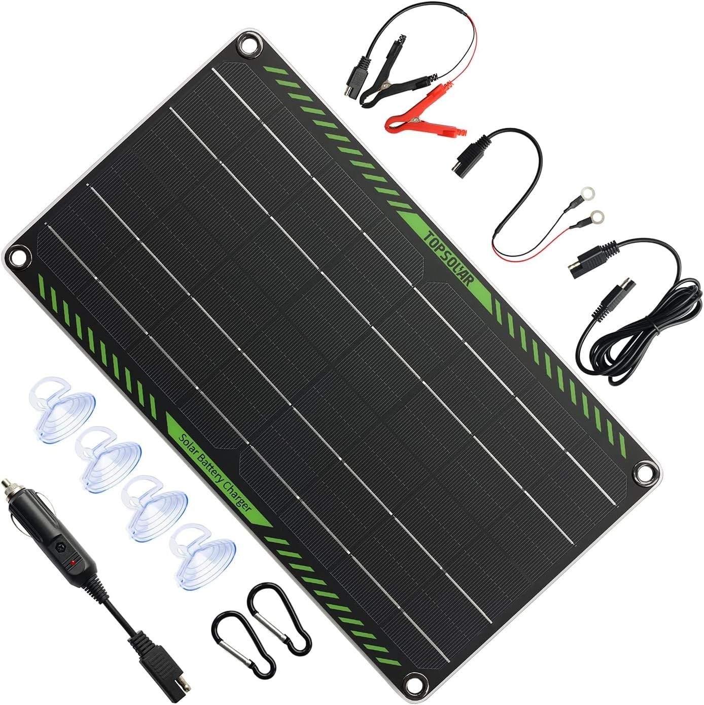 Topsolar 10W 12V Solar Battery Charger Trickle Maintainer