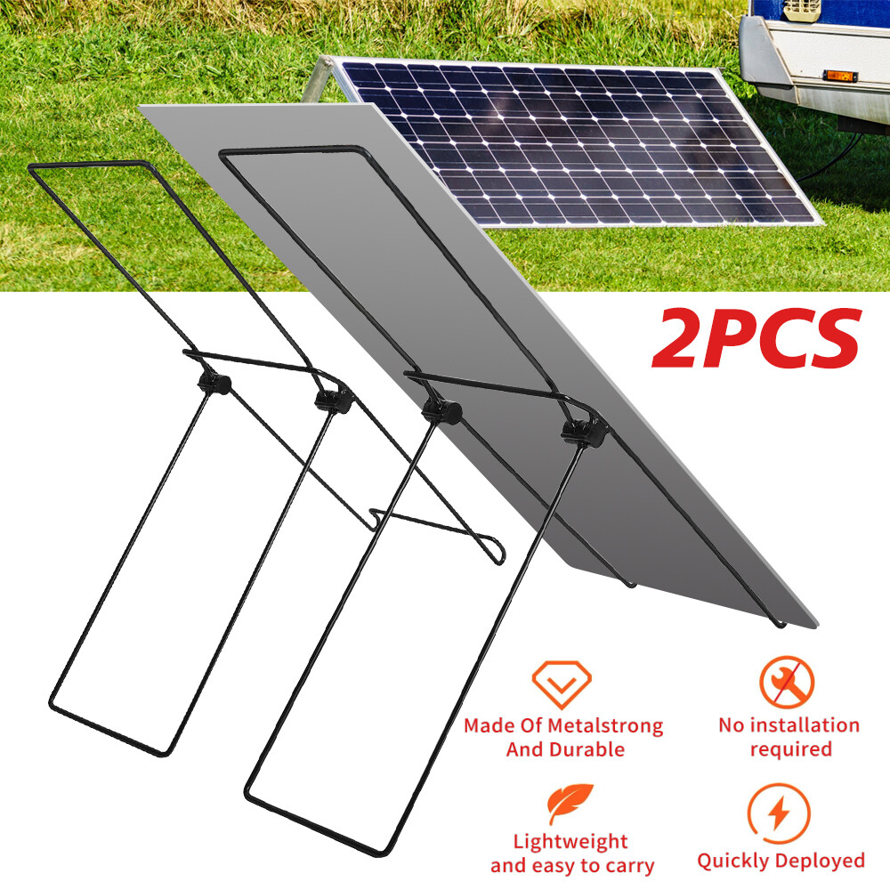 Solar Panel Tilt Mount Bracket Folding Carbon Steel Support Stand for RV 14″ Lot