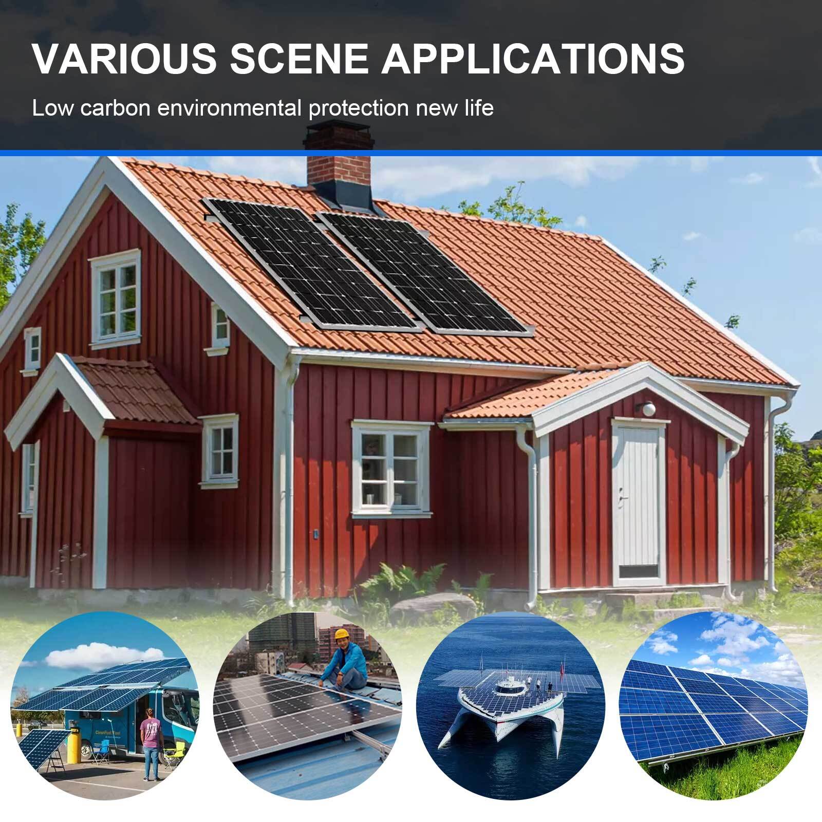 400W Solar Panel Kit High-Efficiency Charger Battery Off Grid Caravan RV Home US