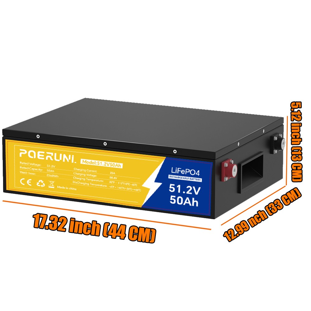 48V 50Ah 100Ah LiFePO4 Lithium Battery Deep Cycle Built-in BMS For Golf Cart NEW