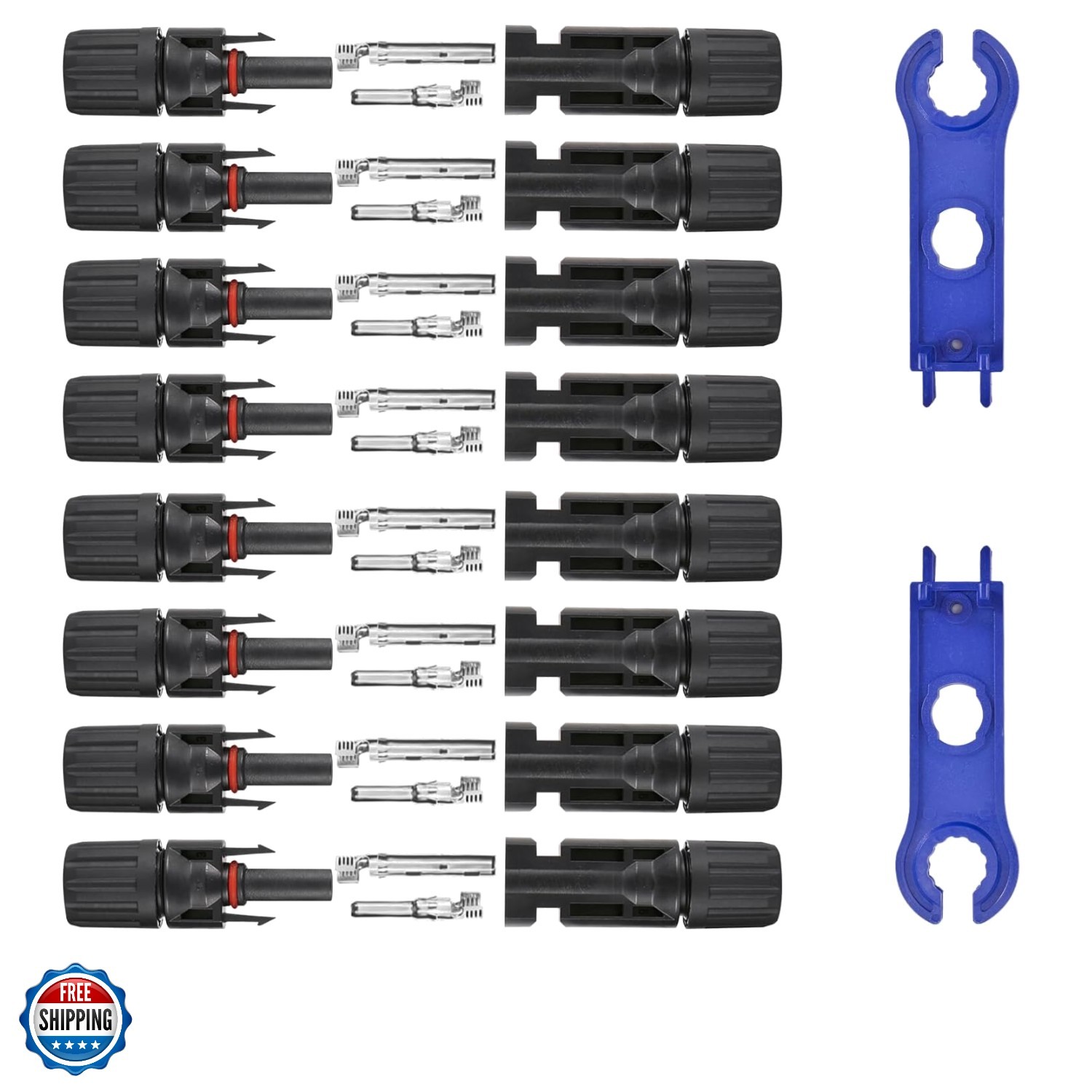 16 PCS Solar Panel Connectors, Male/Female Waterproof 1000V 30A Solar Cable …