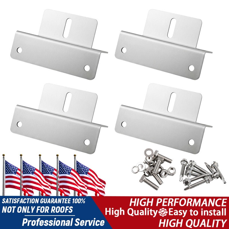 4/8PCS Solar Panel Z Bracket Mounting Kit Aluminum for RV Boat Roof Wall