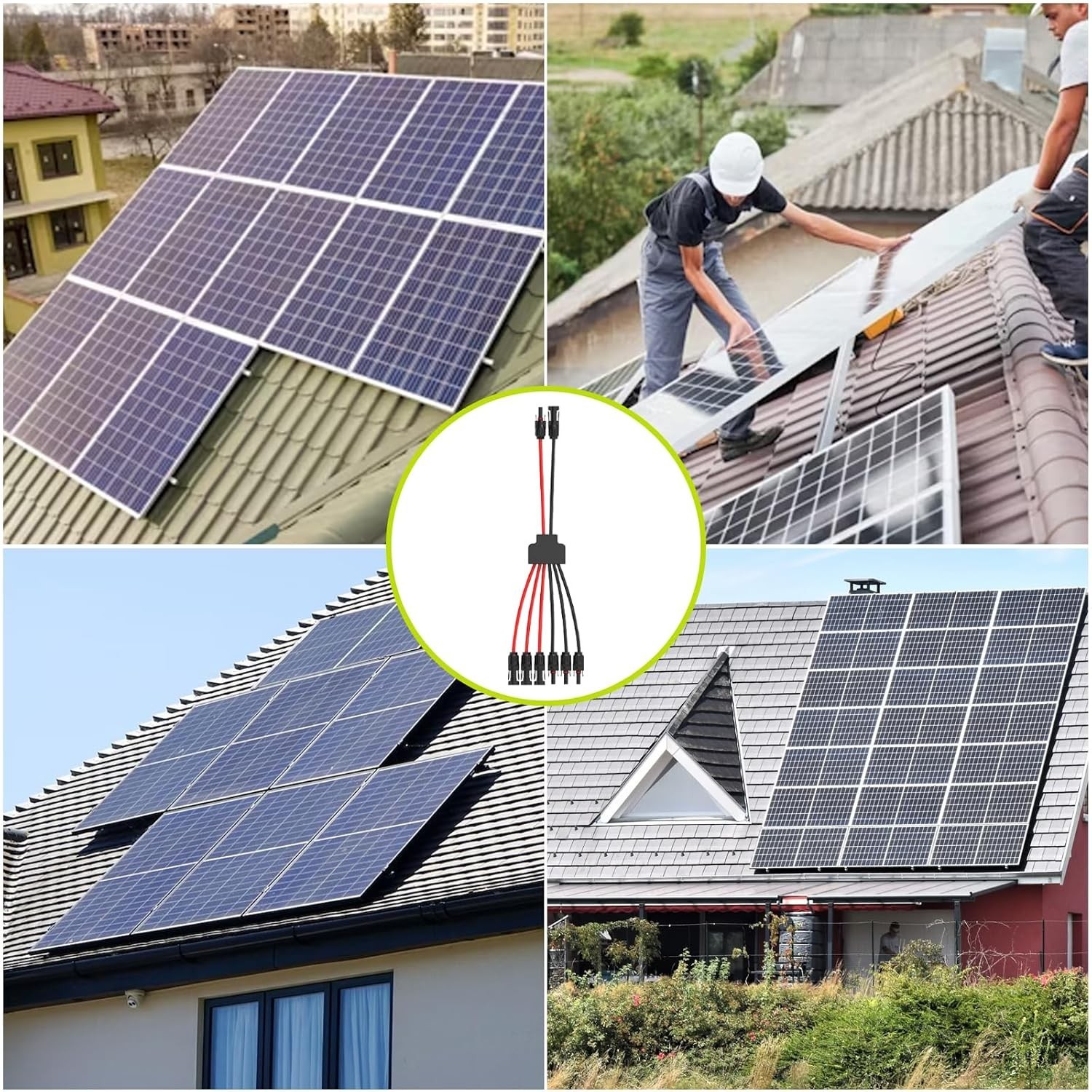 Flexible Solar Connector Cable for Efficient Power Distribution, 2 to 4 Panels