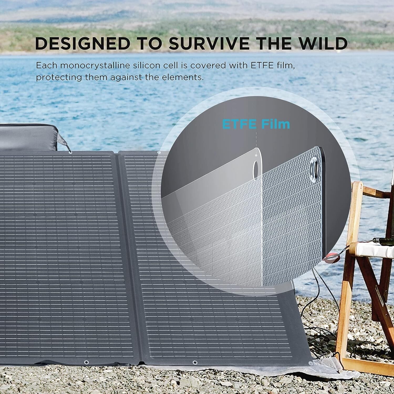 EcoFlow 400W Solar Panel Self-supporting, Waterproof Smart Outdoor Solar Kit