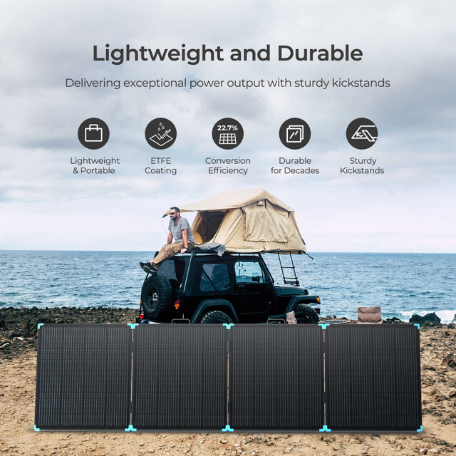 Renogy 400W Lightweight Portable Solar Suitcase Foldable Solar Panel Outdoor