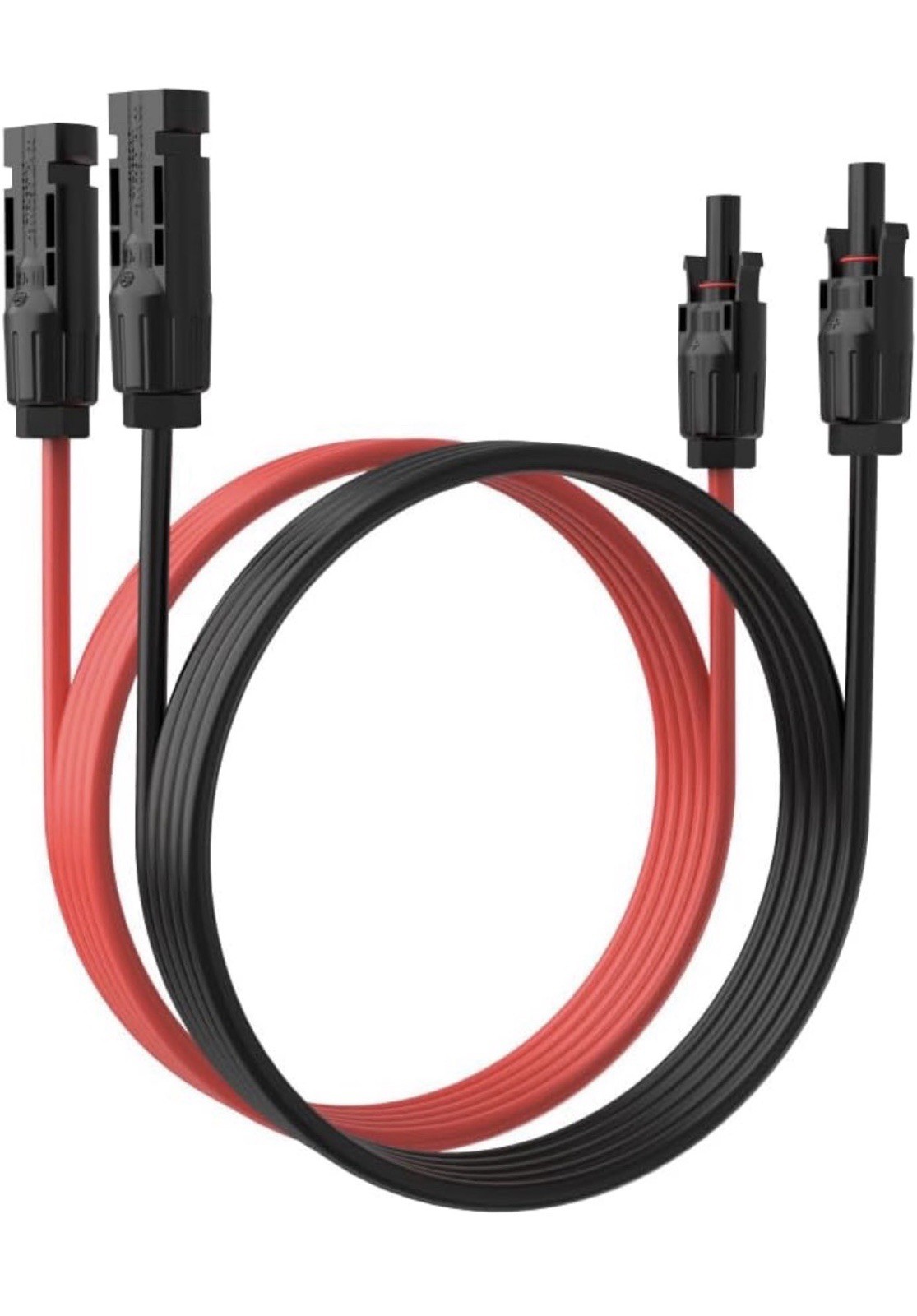 ELFCULB Solar Panel Extension Cable – 12AWG 30FT Black and Red With Male/Female