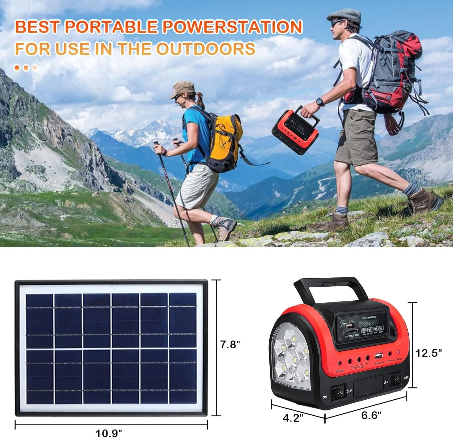 Quiet & Efficient Solar Generator with Versatile Recharge Options – 1000W Start