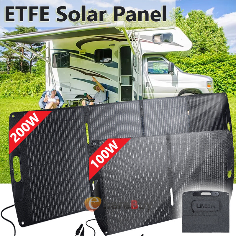 LINEBA 100W 200W Solar Panel Foldable 22V for Campervan RV Marine Motorhome Boat