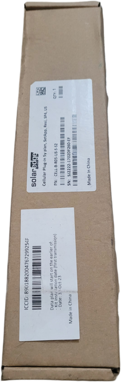 SolarEdge CELL-B-R05-US-S-S2 Cellular Plug-In Kit w/ 5 Year Data Plan SIM NEW