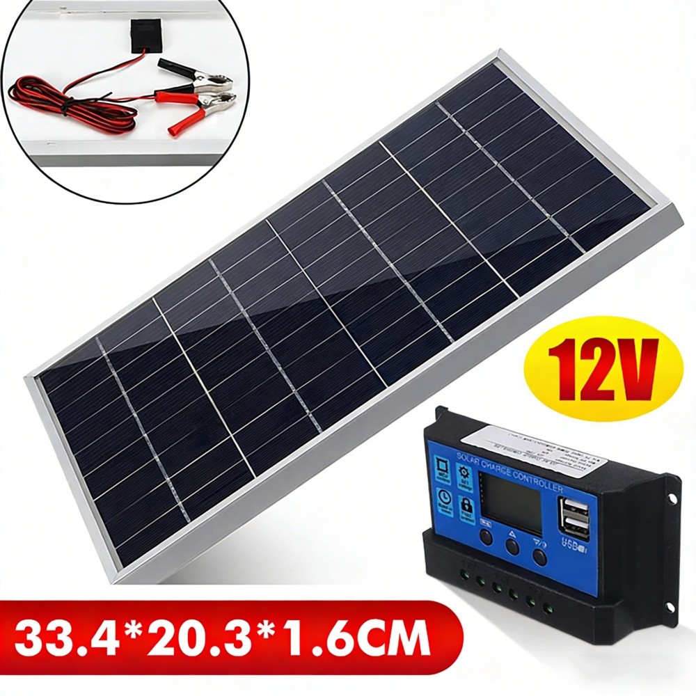 12v 100A Solar Panel Charging Off-Grid RV Camping Home Boat With Controller 20W