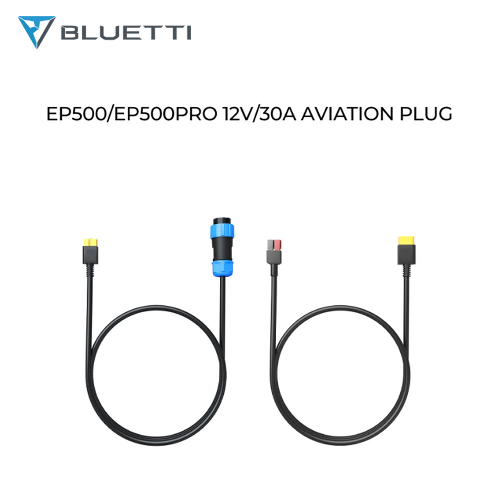 BLUETTI RV Cable 12V/30A Aviation Plug to XT60 Cable &XT60 to SPC45 for AC200MAX