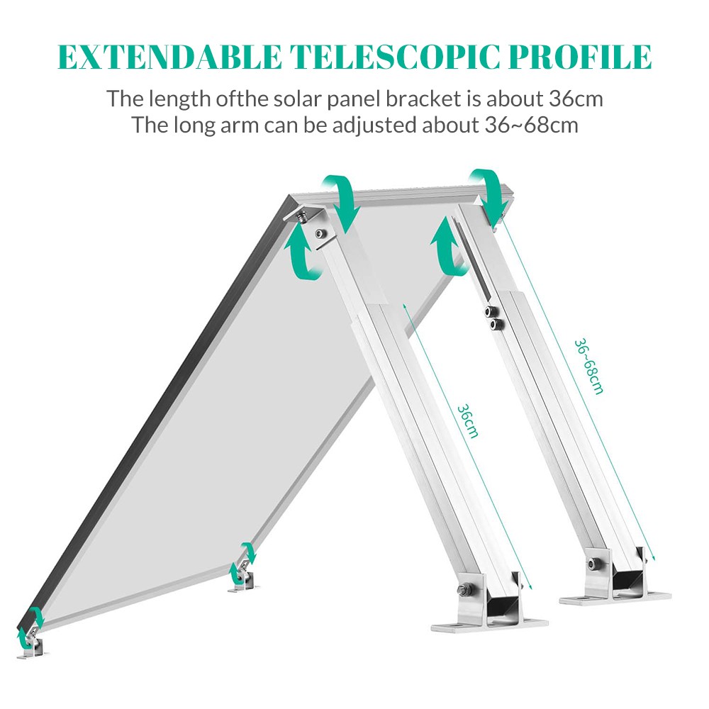 Adjustable Solar Panel Tilt Mount Brackets Wall Roof Boat RV Off Grid Universal
