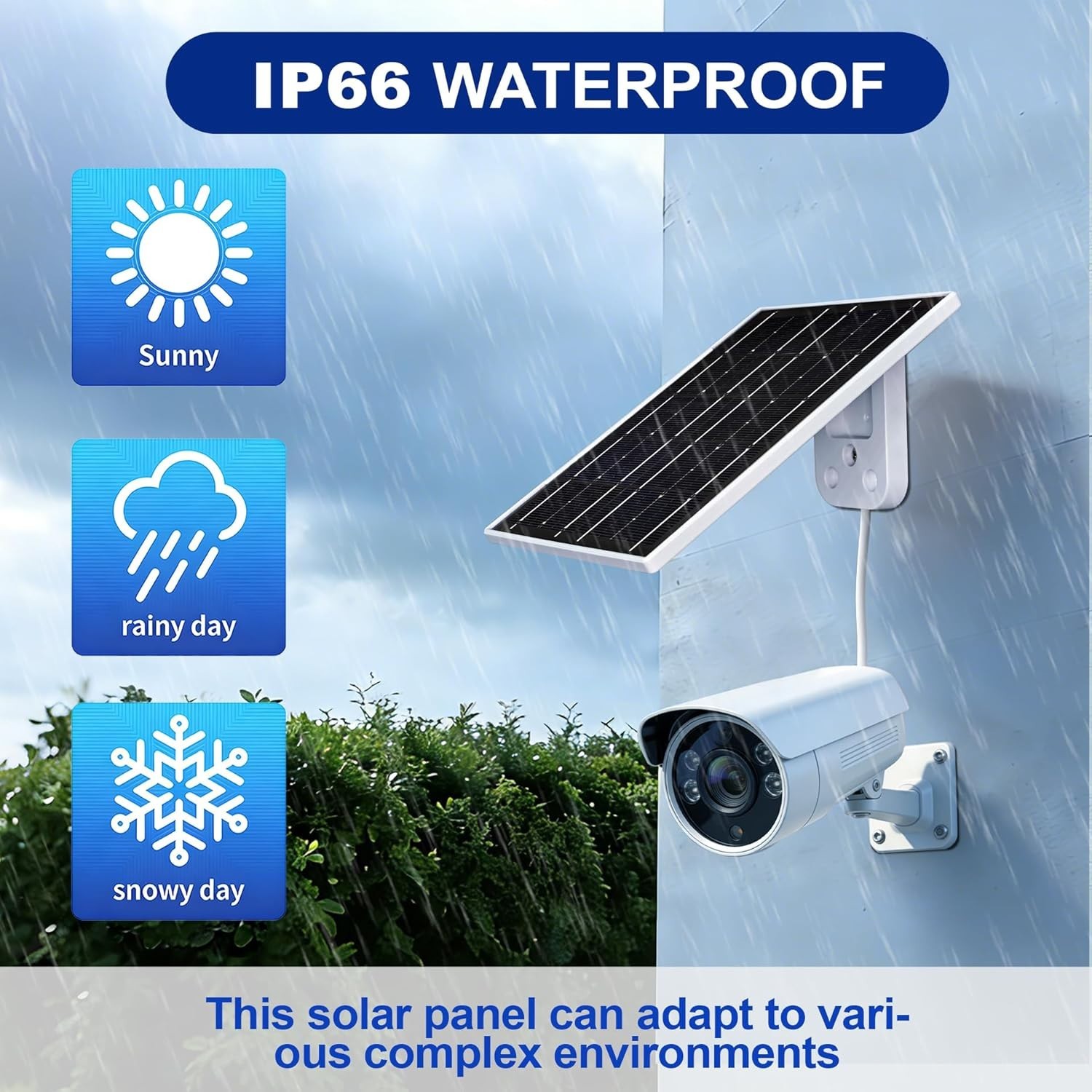 Durable Monocrystalline Solar Panel – 6.5ft Cable, Ideal for Outdoor Use