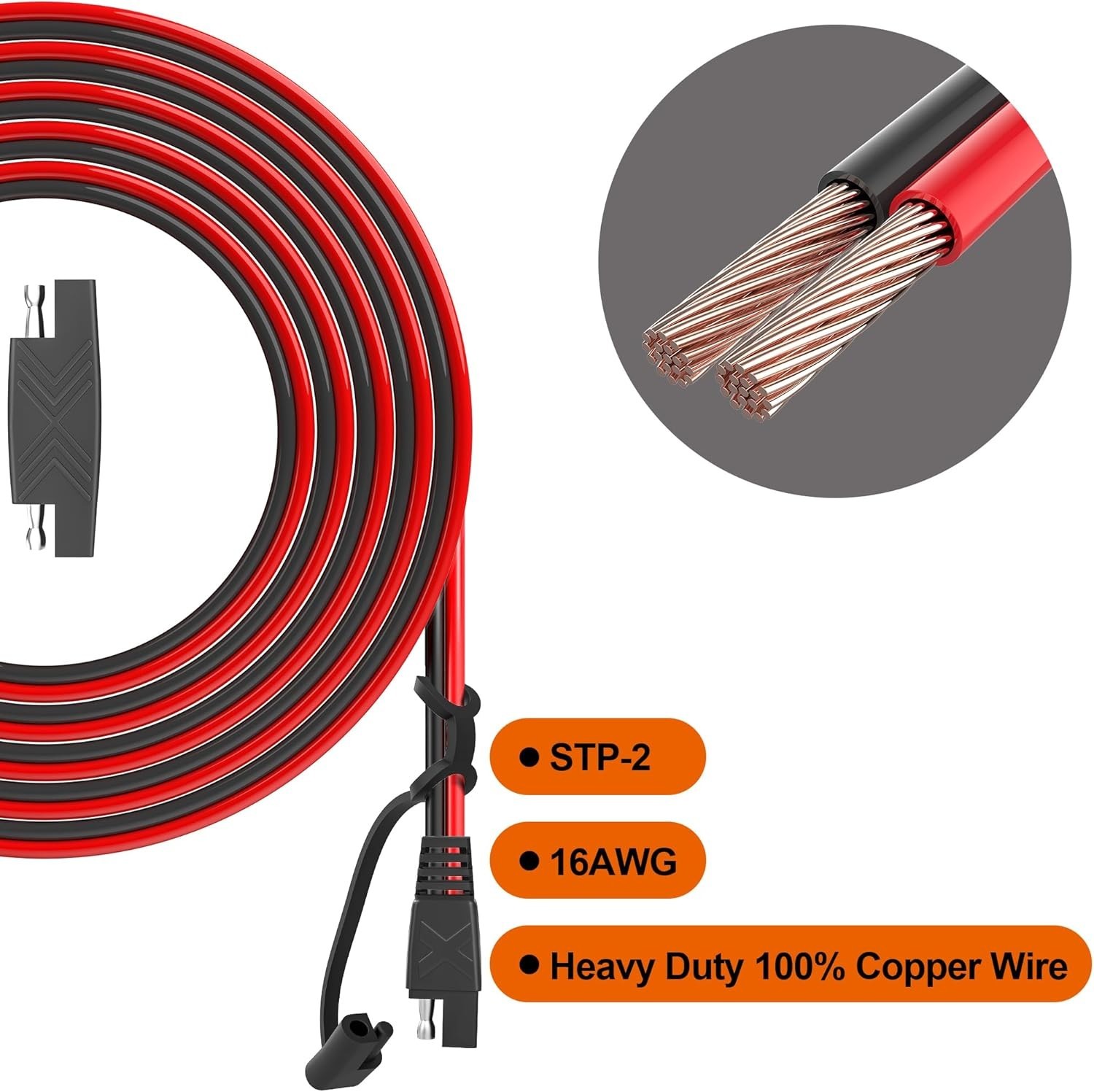 Universal SAE Quick Disconnect Wire 4-Pack