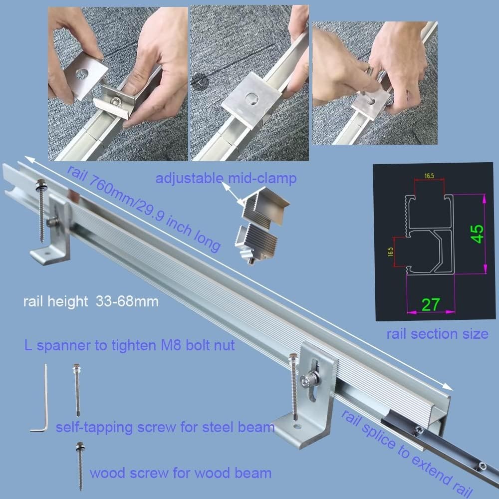 Complete Solar Panel Installation Kit for Tin Roofs