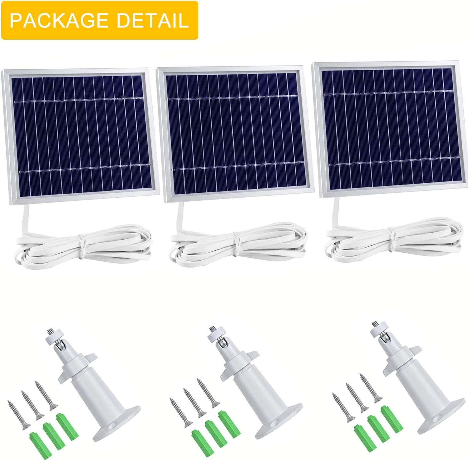 iTODOS Solar Panel Works for Arlo Pro and Pro2 Camera,11.8feet Silver
