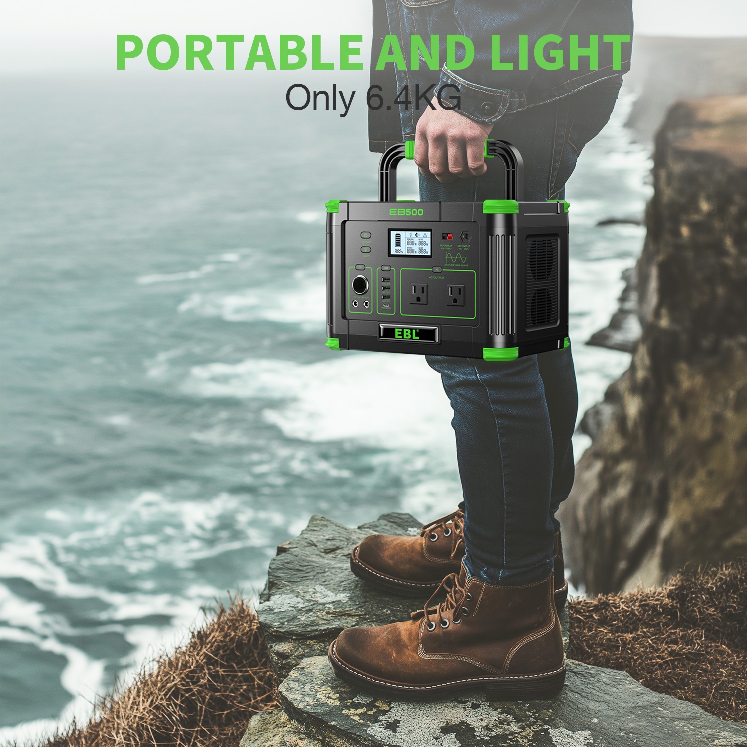 500W 519Wh Power Station Portable Solar Generator RV Backup Battery Camping