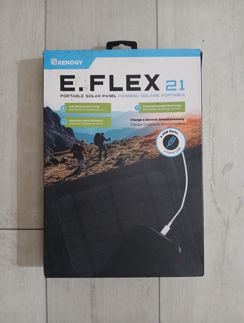 Renogy E.FLEX 21W Foldable Waterproof Solar Panel – Black – NEW