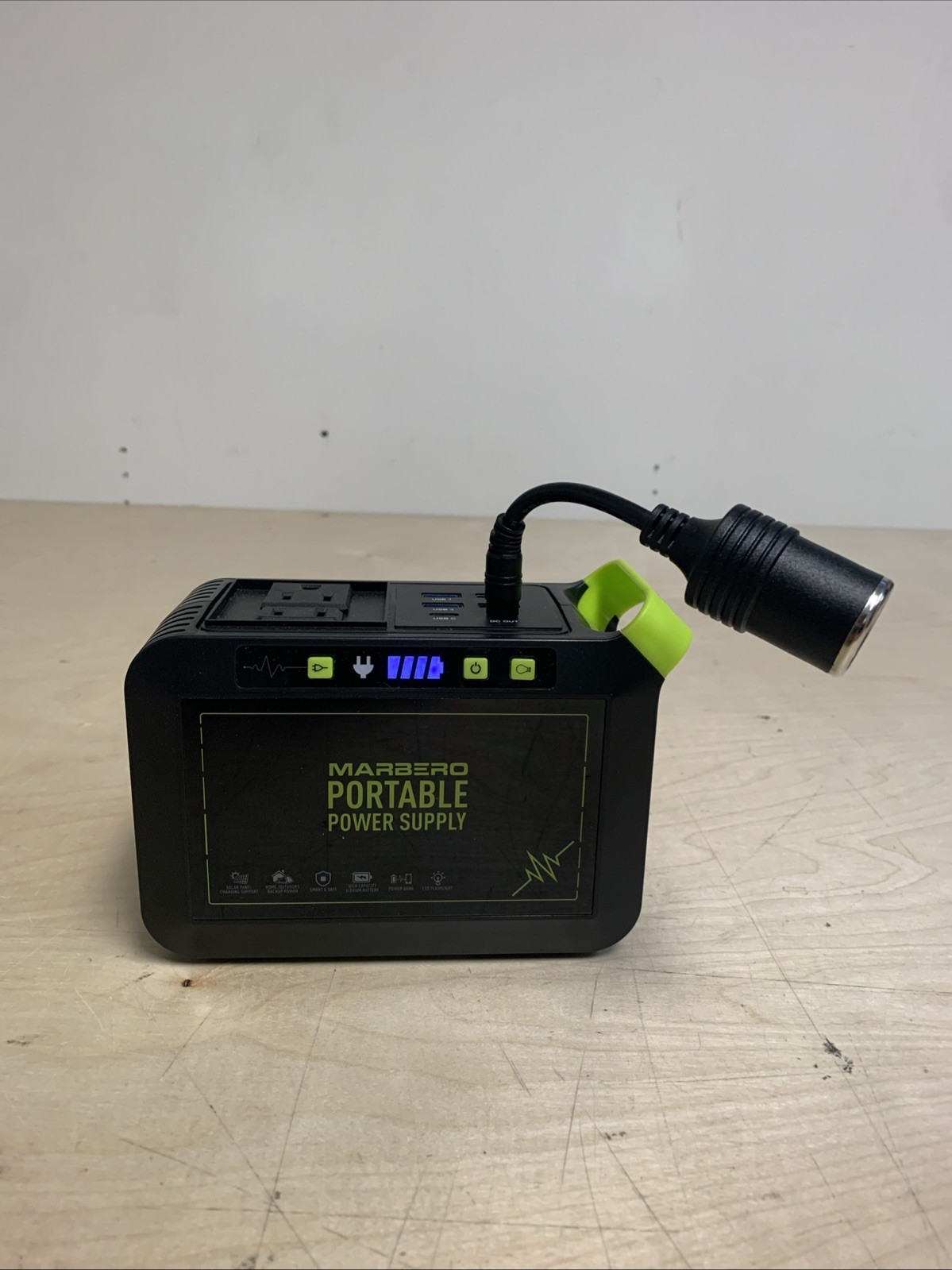 Marbero M82 Portable Power Supply – Includes Car Attachment. USED