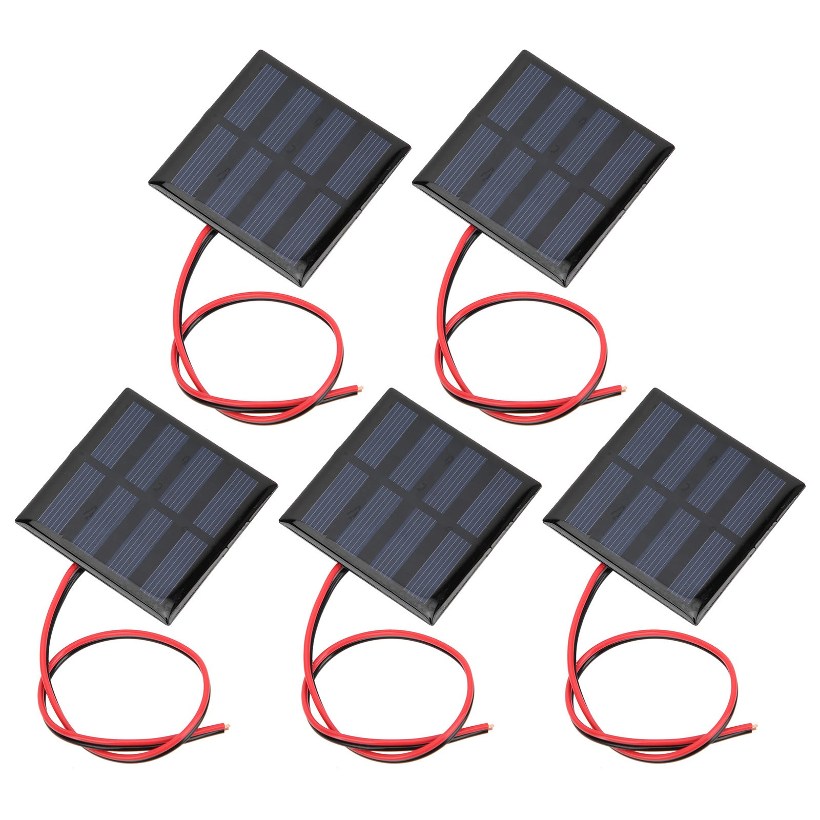 5Pcs Solar Panel Power Supply Module Board With 30CM Red Black Line DC2V 150mA