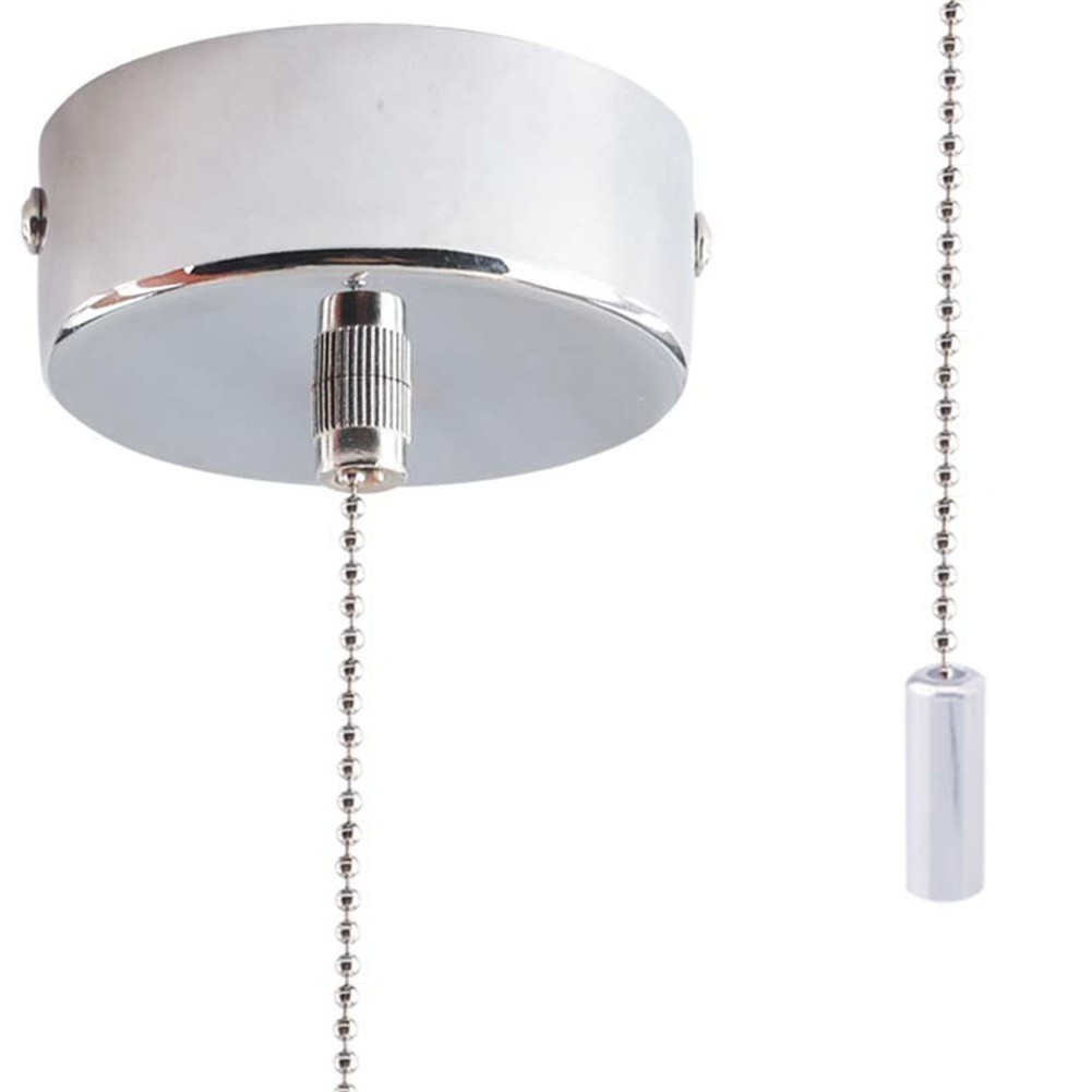 Modern Chrome Pull Cord Light Switch for Bathroom and More with 100cm Chain