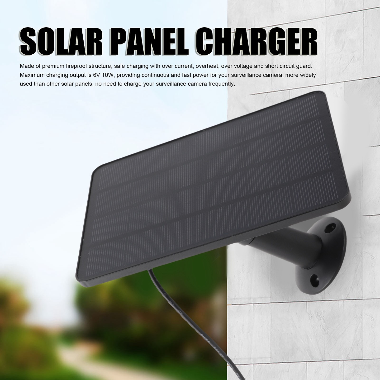1pc 10W Solar Panel Charger Efficient For Cameras Outdoor