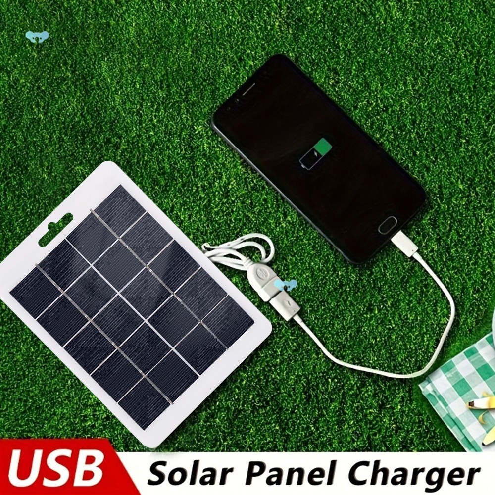 20W 5V Portable Solar Panel Power Bank USB Cell Phone Charger Camping Outdoor