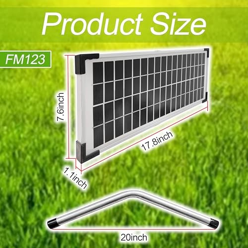 FM123 Solar Panel Kit Compatible Mighty Mule Gate Opener 10W