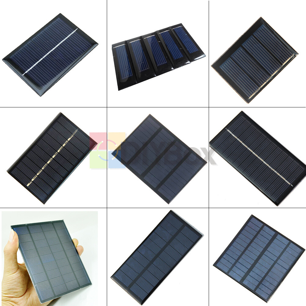 Mini Mono Solar Panel Small Solar Cell PV Module Charger 0.5V-12V 100mA-300MA
